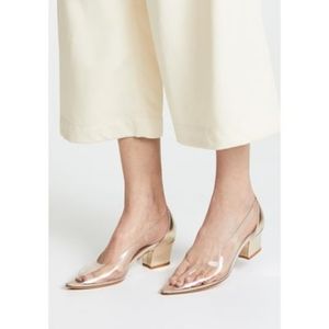 Maryam Nassir Zadeh Gold Metallic Forma Pump size 8